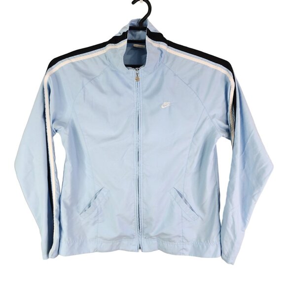 Juniors Nike Light Blue Track Jacket Full Zip Mock Neck Youth Size L (12-14) - Picture 1 of 9